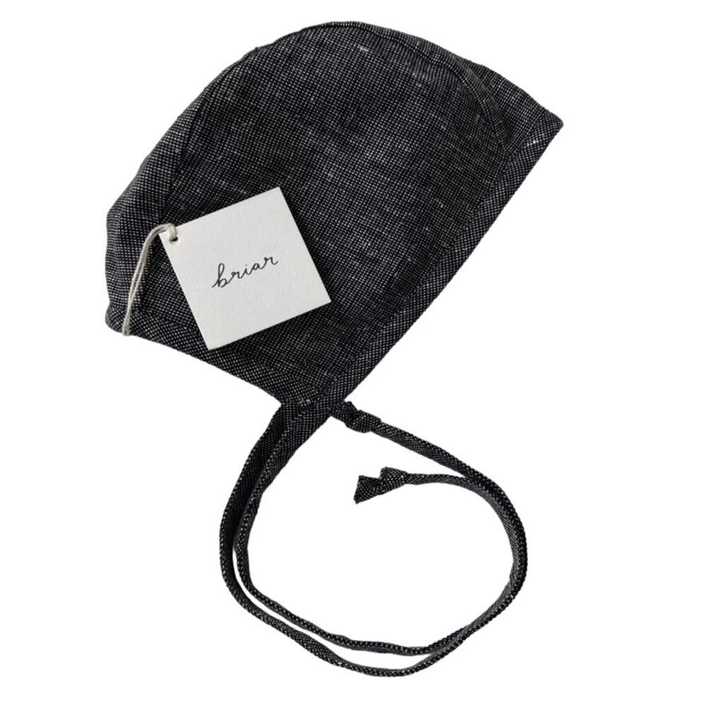 Briar Baby NEW Classic Bonnet - Charcoal Black Chambray - 6-12M